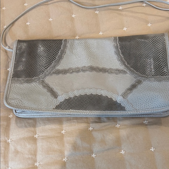 Carlos Falchi Gray and Black Clutch